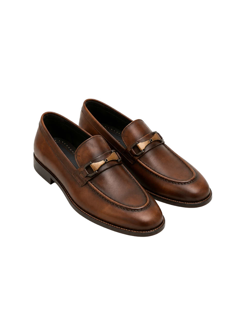 Executive Burnished Leather Bit Loafers