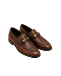 Executive Burnished Leather Bit Loafers