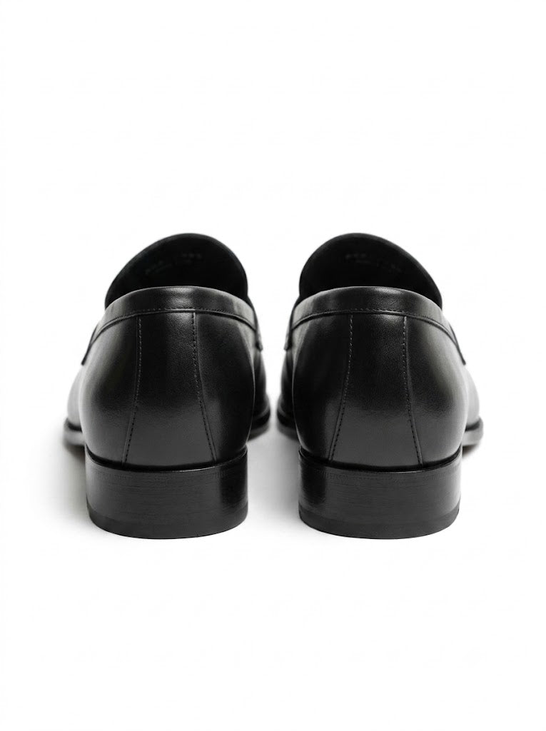 Timeless Black Leather Penny Loafers