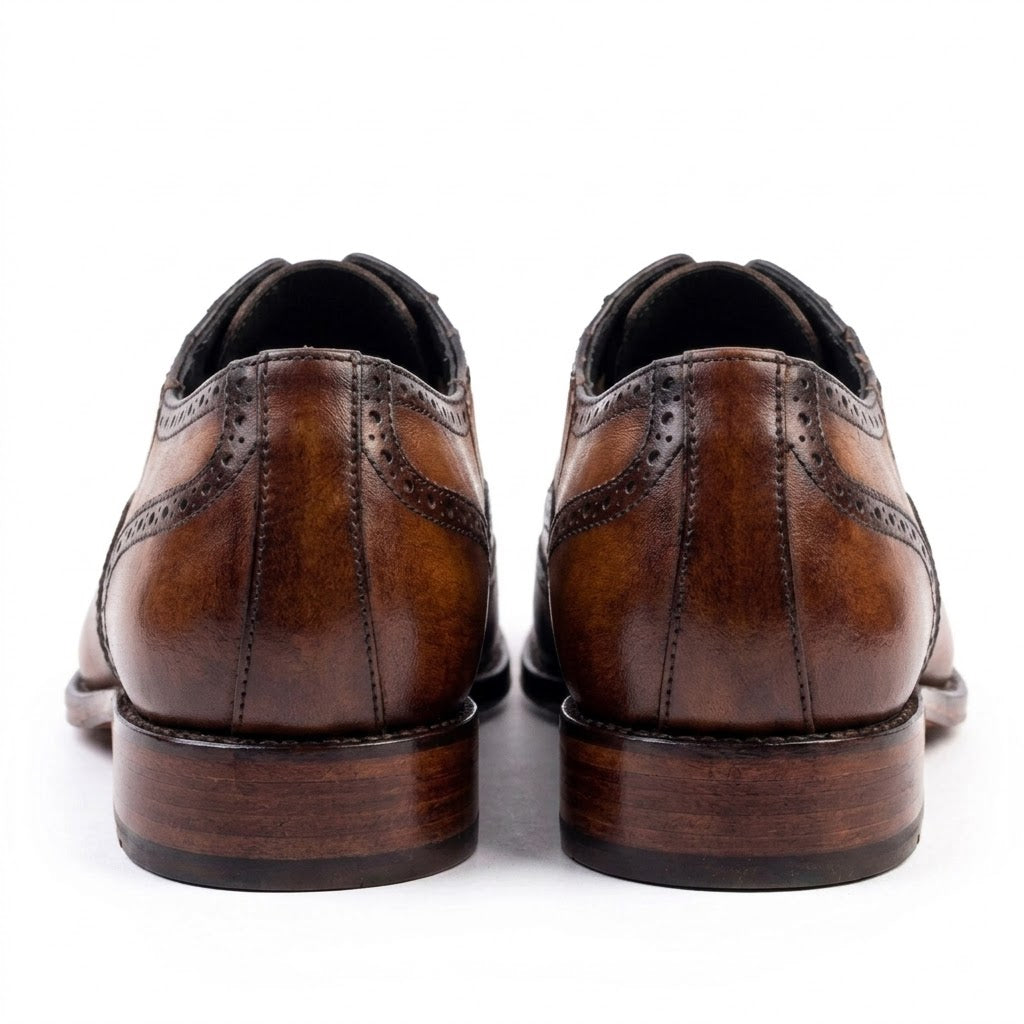 Two-Tone Wingtip Oxford Shoes