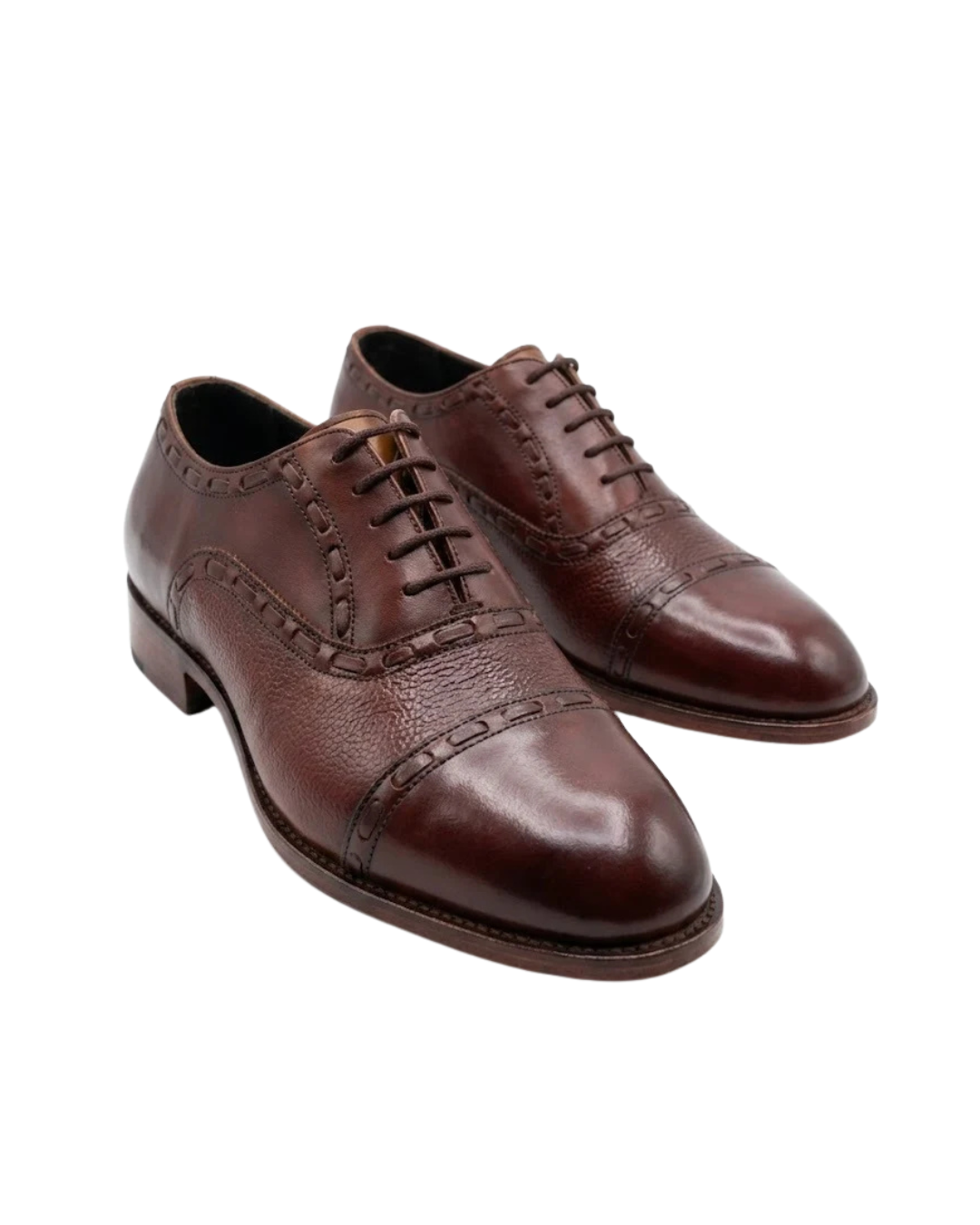 Signature Woven-Trimmed Leather Oxfords