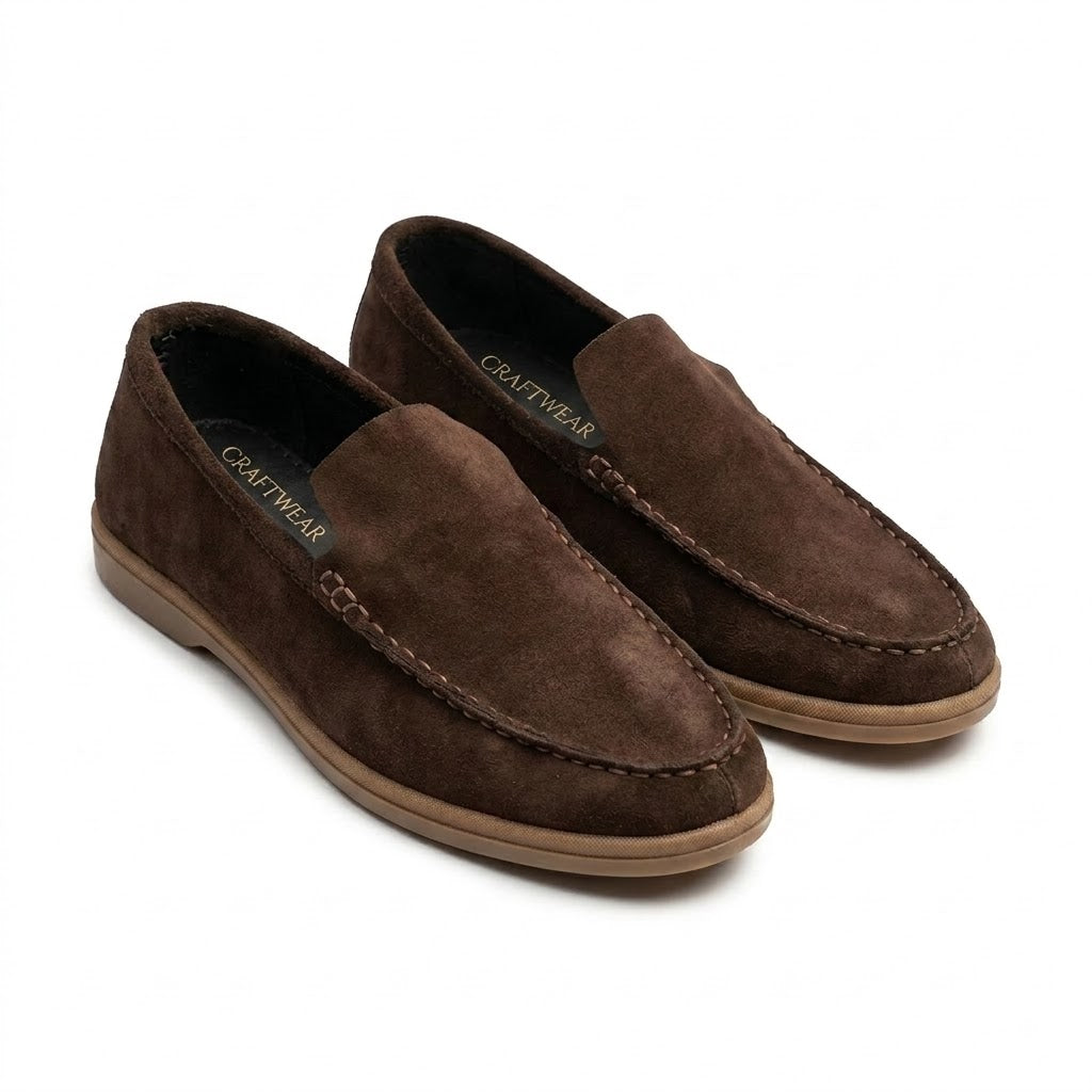 Brown Suede Handcrafted Loafers
