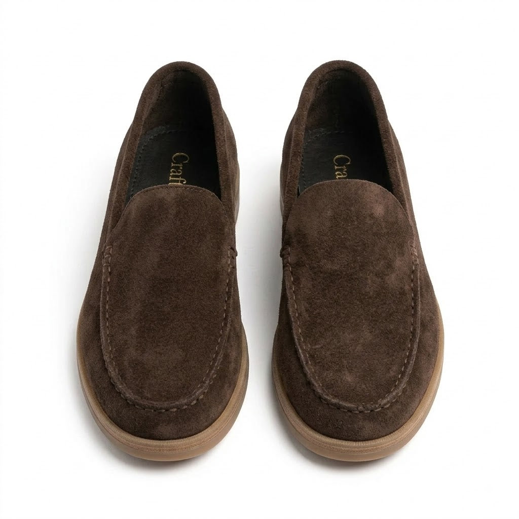 Brown Suede Handcrafted Loafers