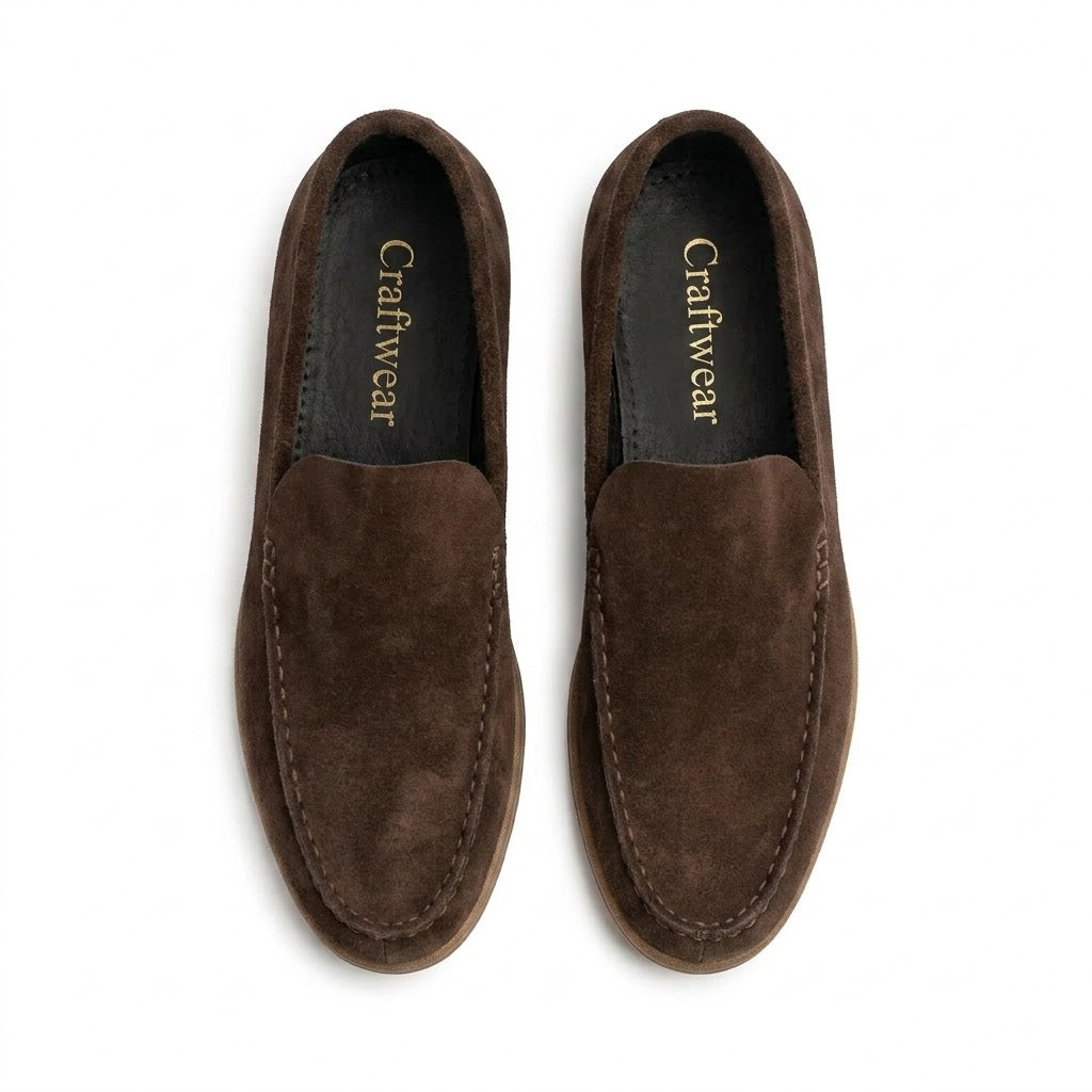 Brown Suede Handcrafted Loafers