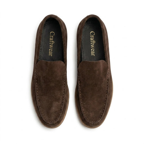 Brown Suede Handcrafted Loafers